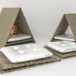 Triangle Cat House With Soft Cushion - 01A