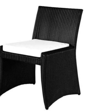 Black Rattan Dining Chair - 08F